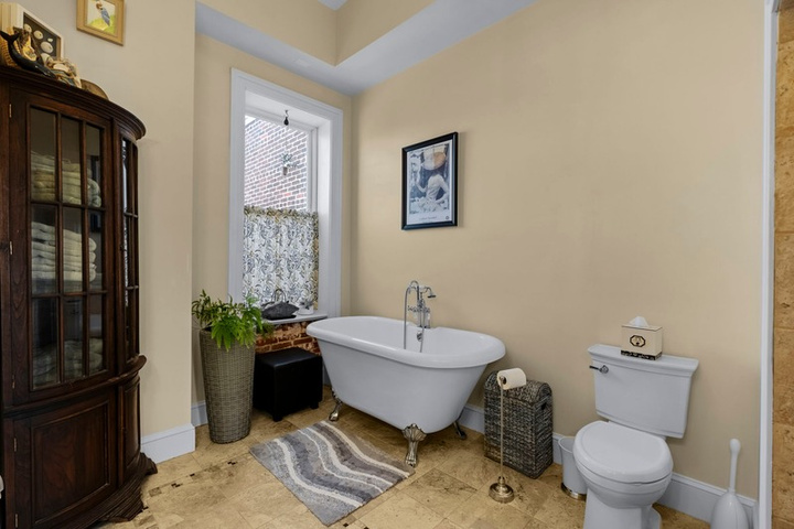 Bathroom with claw-foot tub